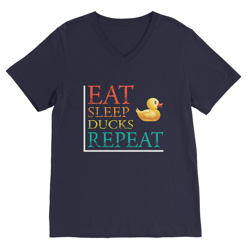 Eat Sleep Ducks Repeat Classic V-Neck T-Shirt