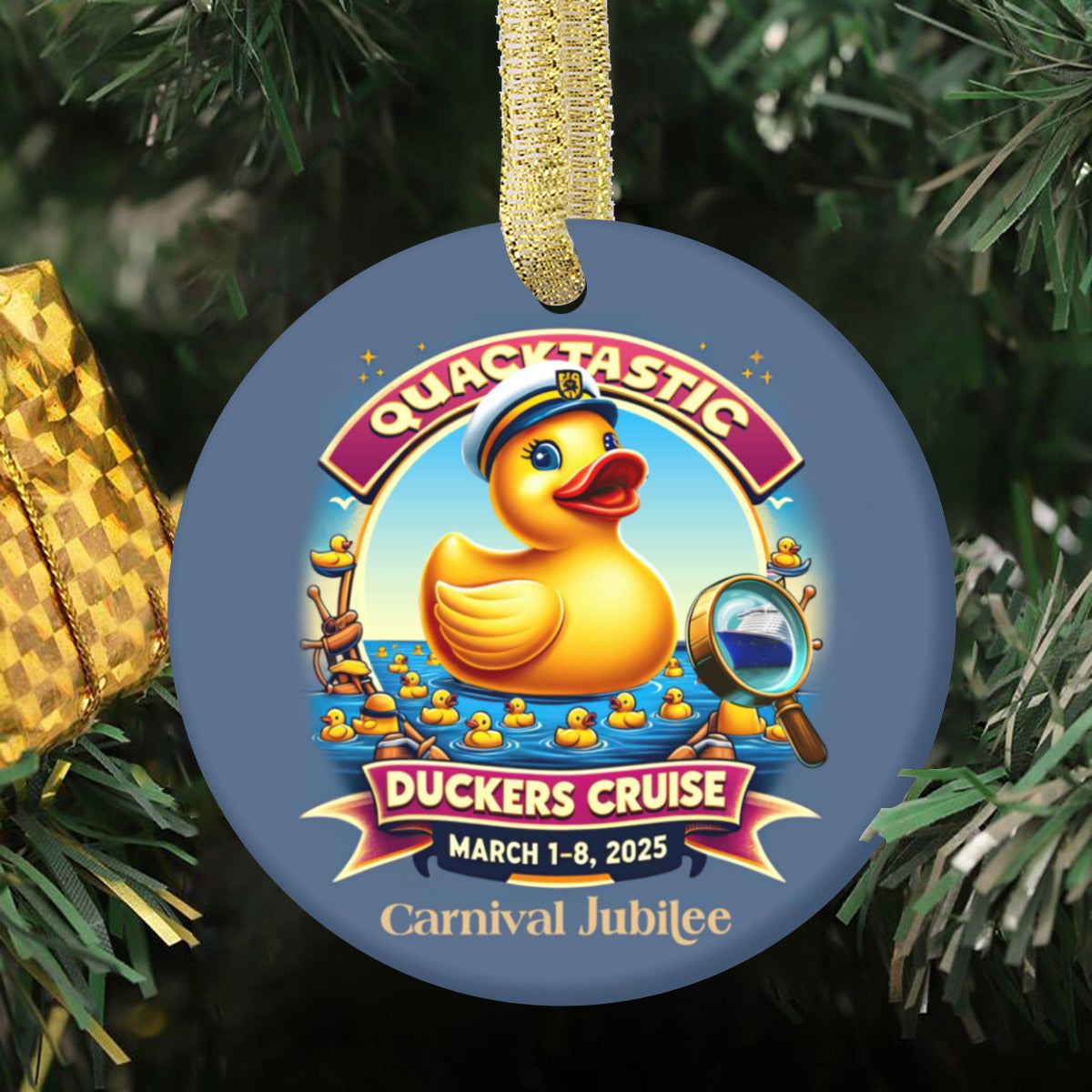 Quacktastic Duckers Cruise Ceramic Ornament