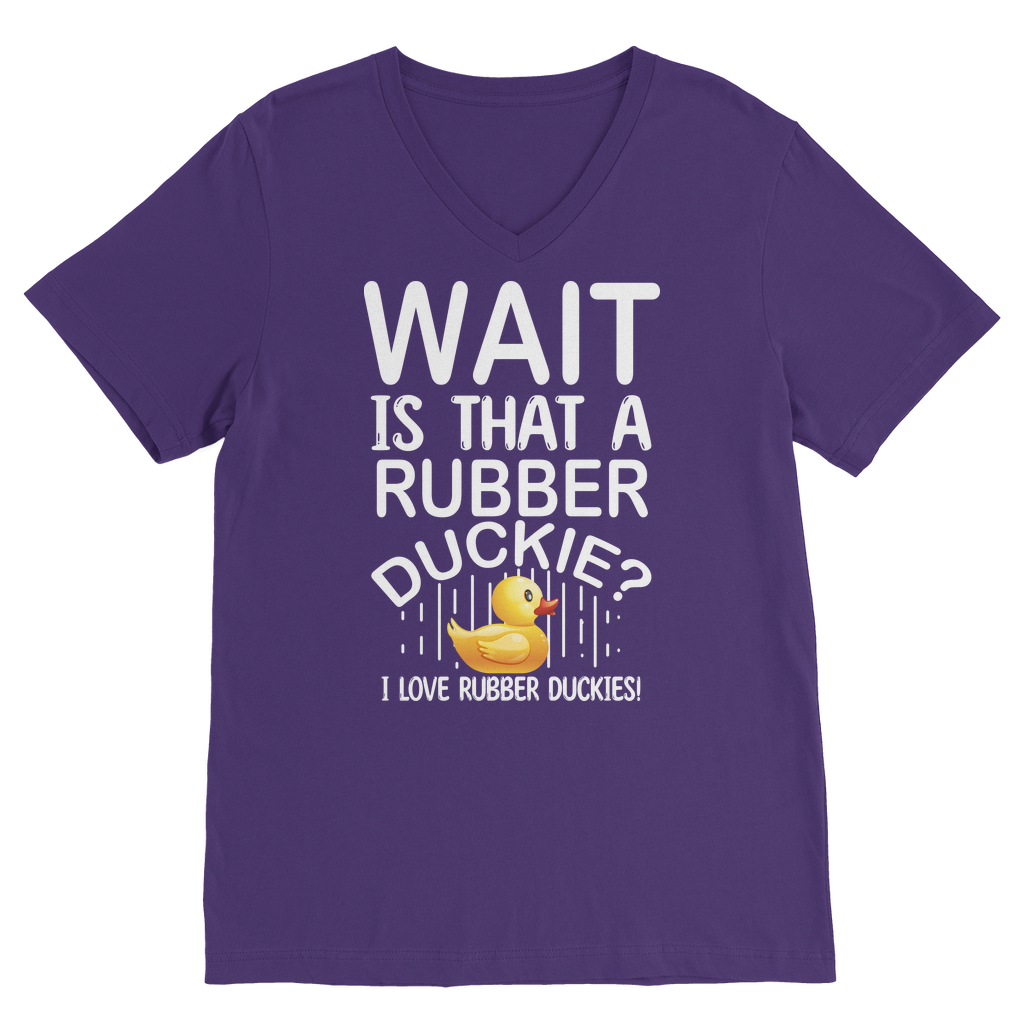 Wait! Is That a Rubber Duckie? Classic V-Neck T-Shirt