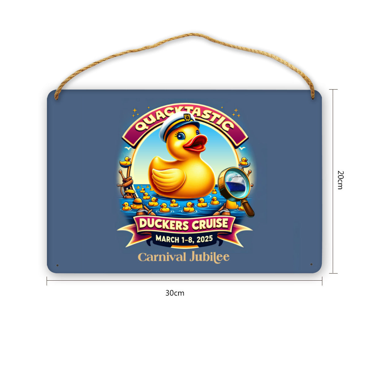 Quacktastic Duckers Cruise Wooden Door Sign