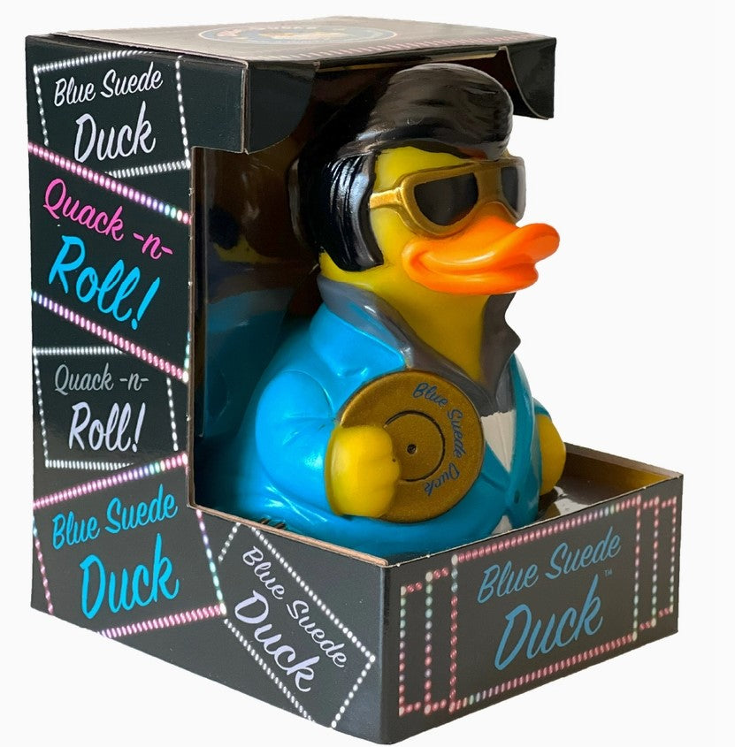 Blue Suede Duck Collectible Rubber Duck