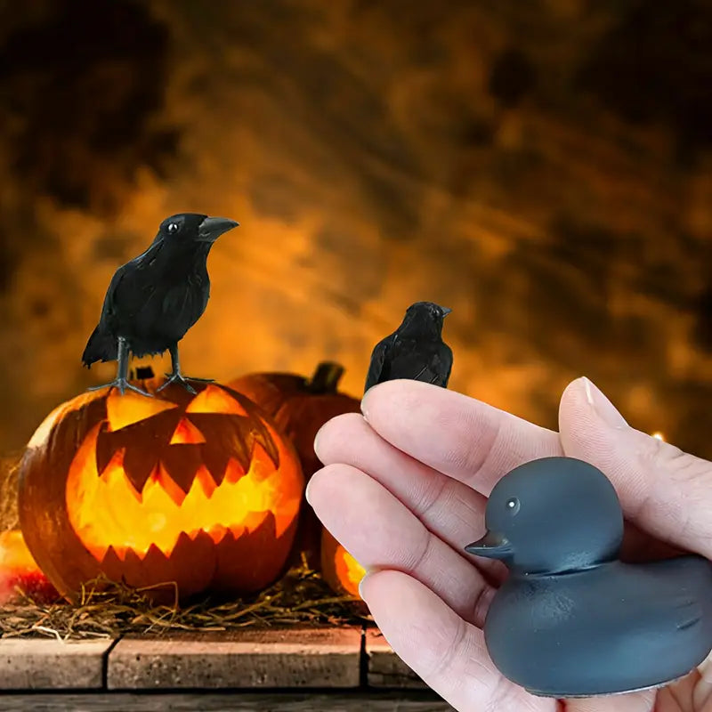 Black Halloween Rubber Ducks - by the dozen