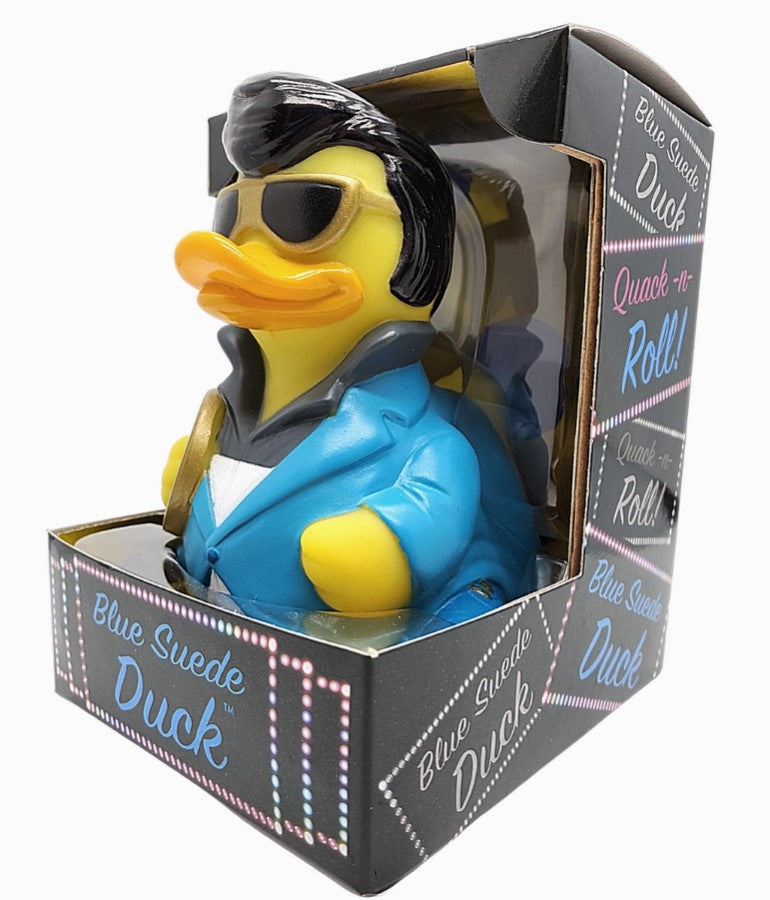 Blue Suede Duck Collectible Rubber Duck