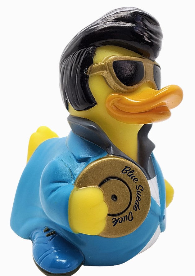 Blue Suede Duck Collectible Rubber Duck