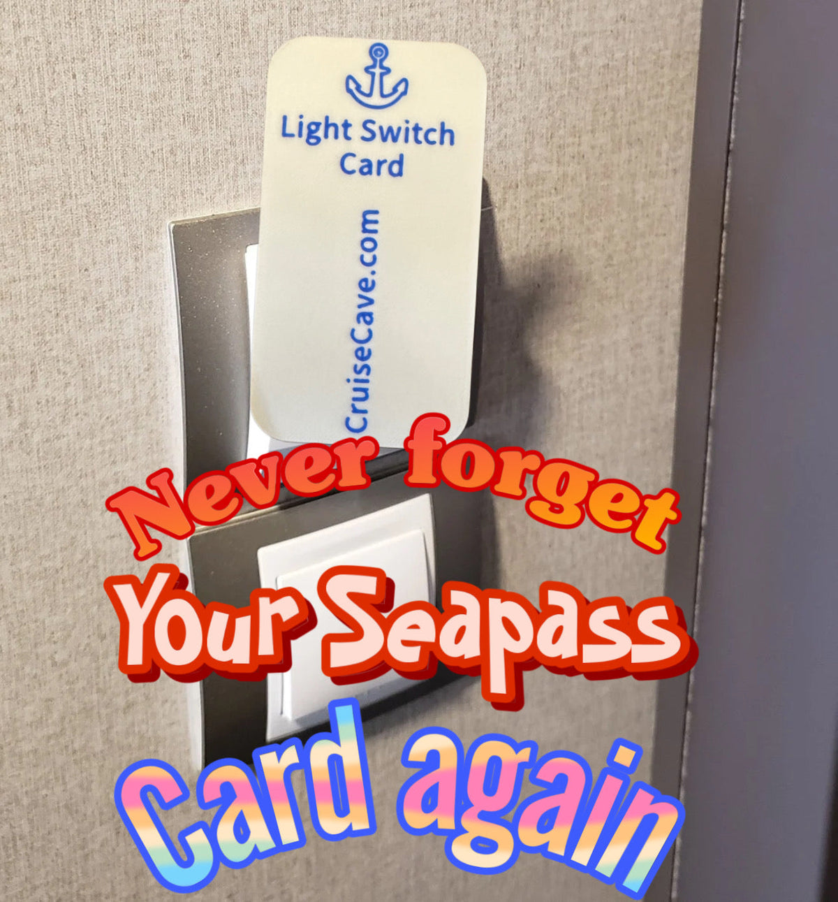 3D printed cruise cabin light switch card