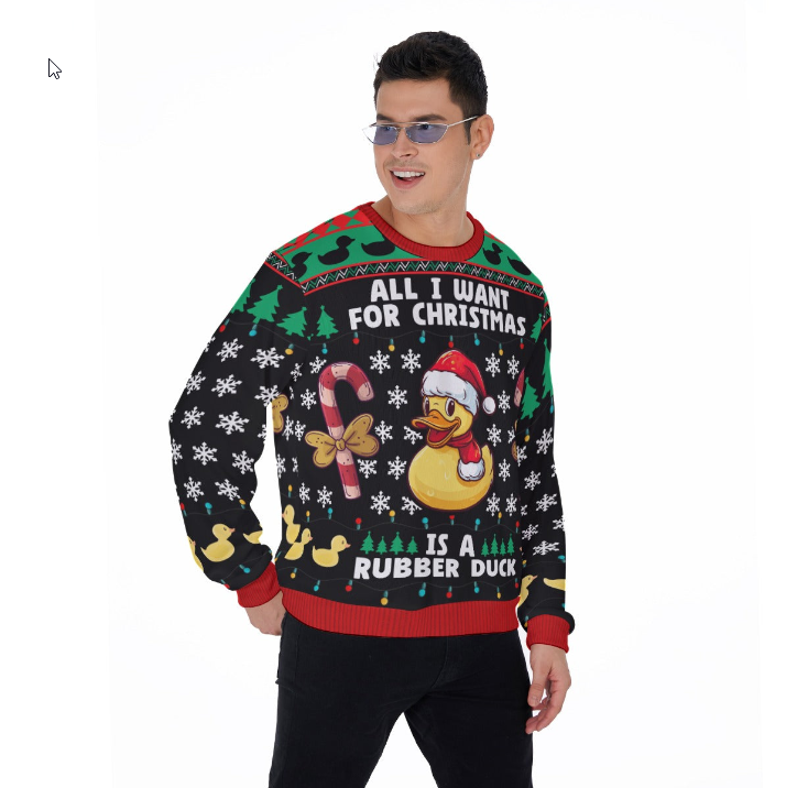 All I want for Christmas is a Rubber Duck Ugly Christmas Sweater - Men's