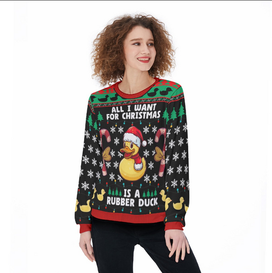 All I Want for Christmas is a Rubber Duck Ugly Christmas Sweater