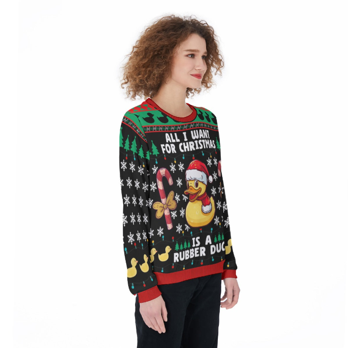 All I Want for Christmas is a Rubber Duck Ugly Christmas Sweater