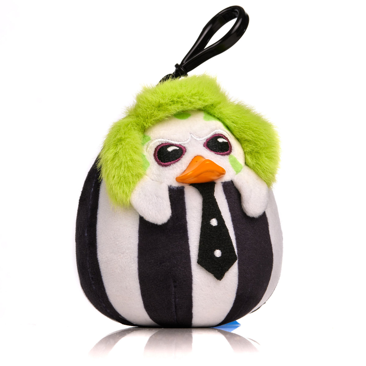 TUBBZ Beetlejuice plush bag charm keychain front view