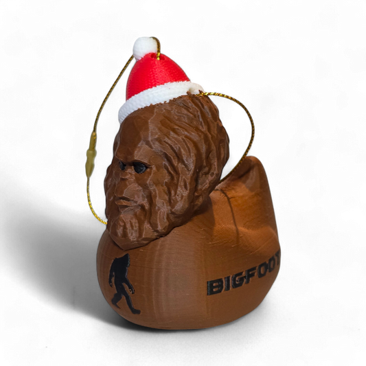 Bigfoot Santa- - 3D Printed Christmas Duck and Ornament