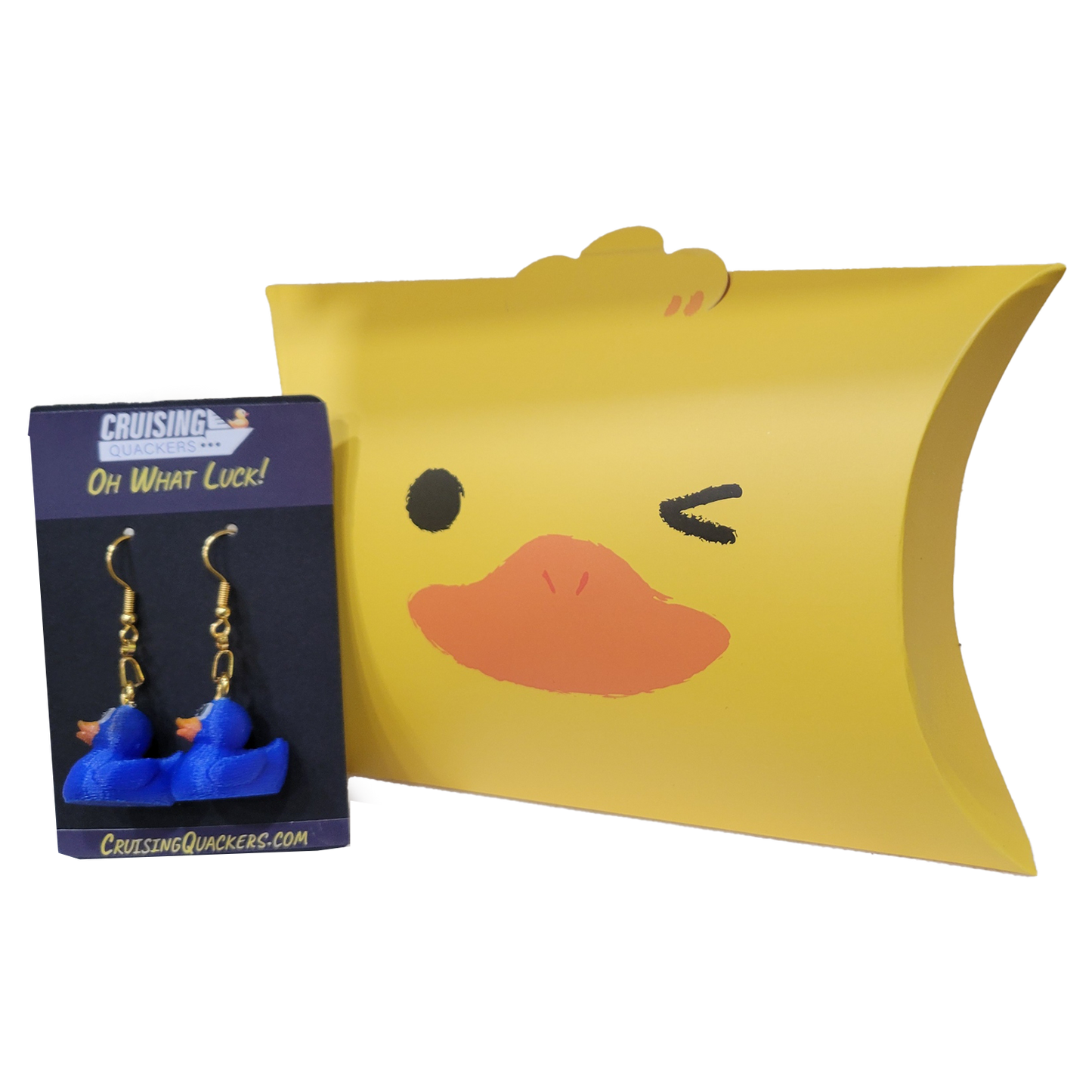 Quack Crochet Dangle Duck Earrings