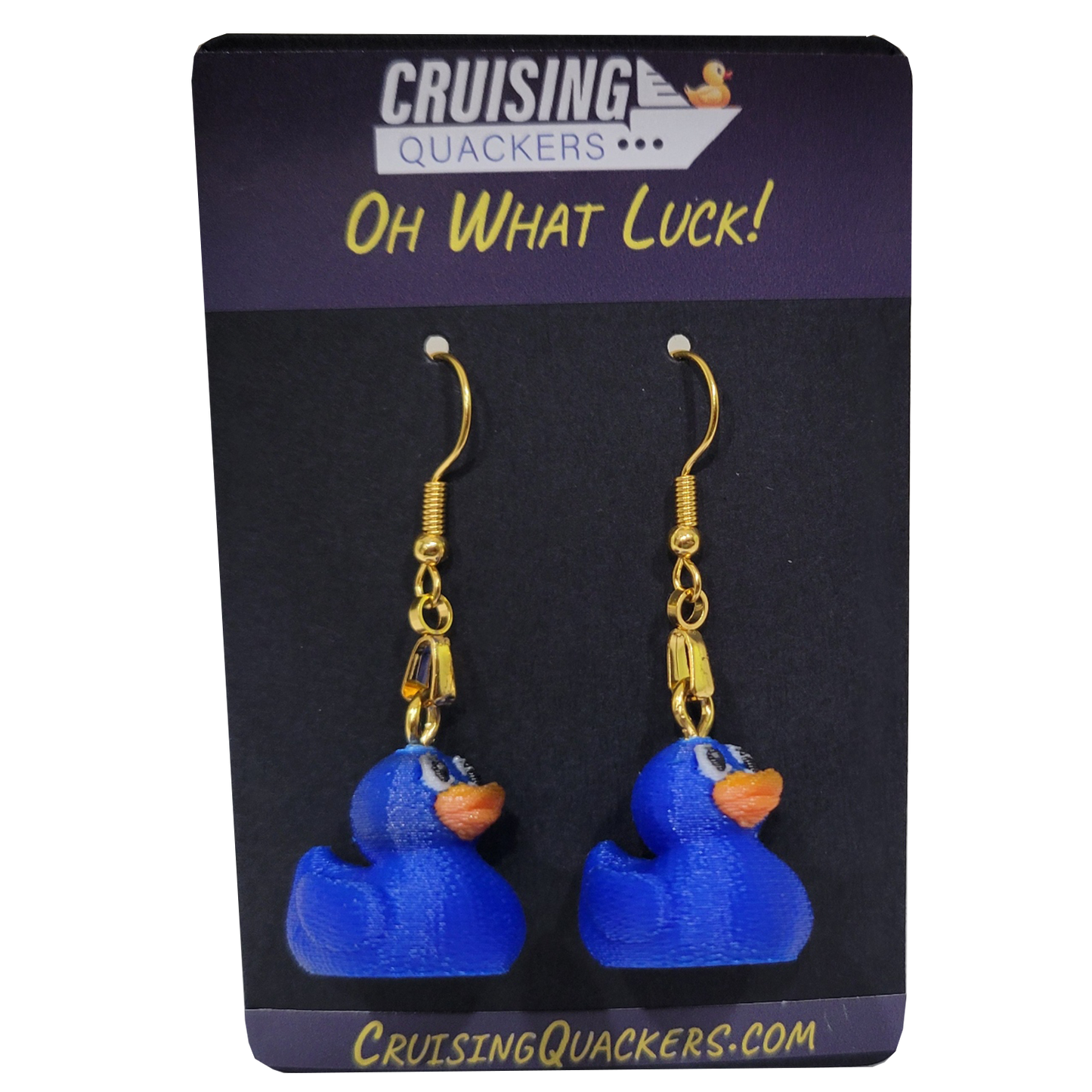 Quack Crochet Dangle Duck Earrings