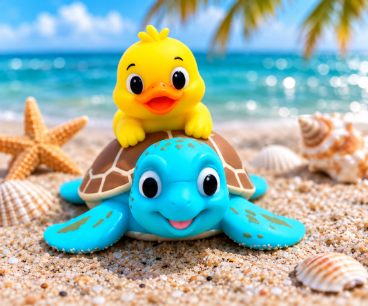 3D printed sea turtle BFF duck collectible