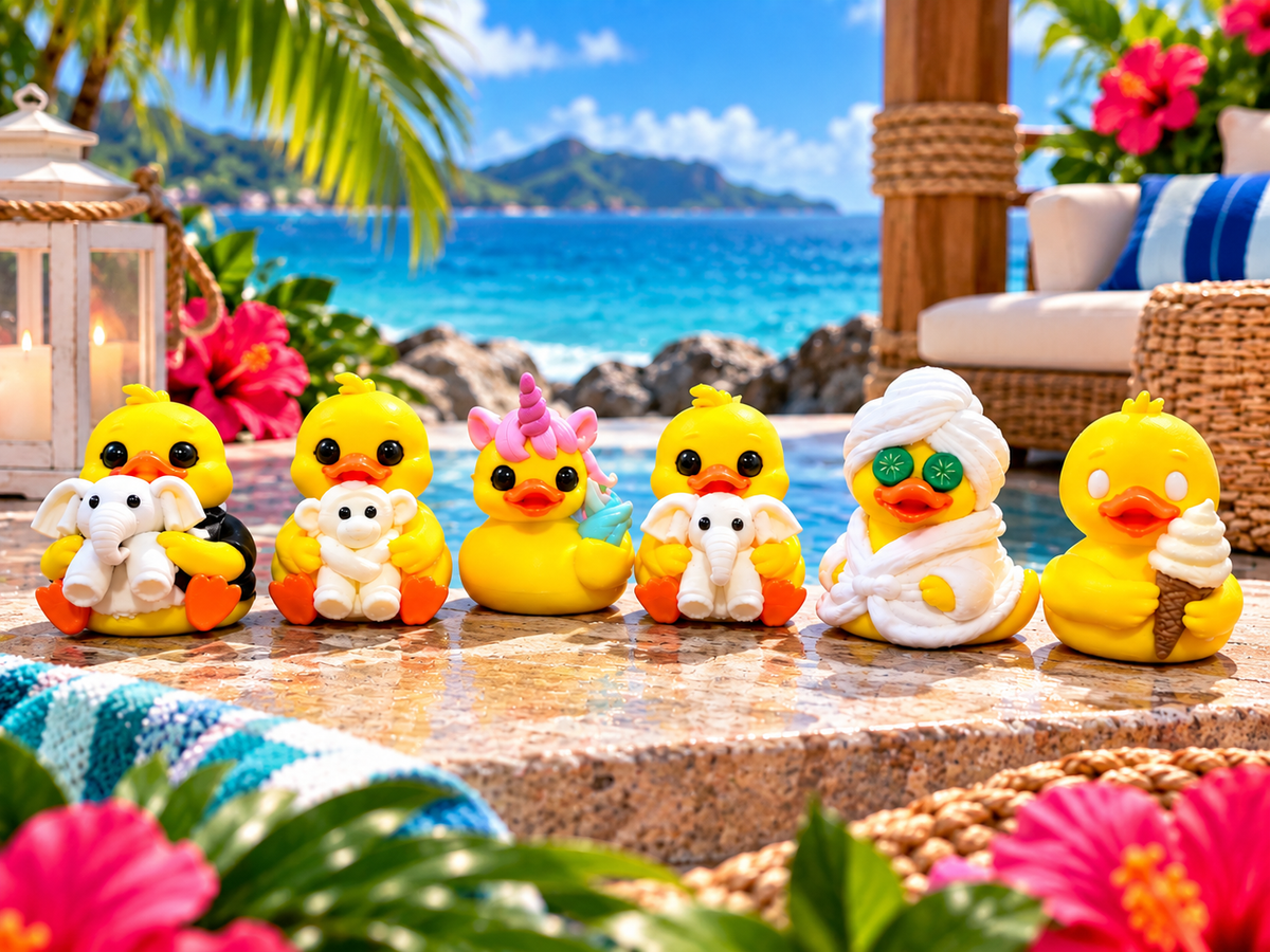 Set of 6 Shipmates and Quackmates 3D printed ducks