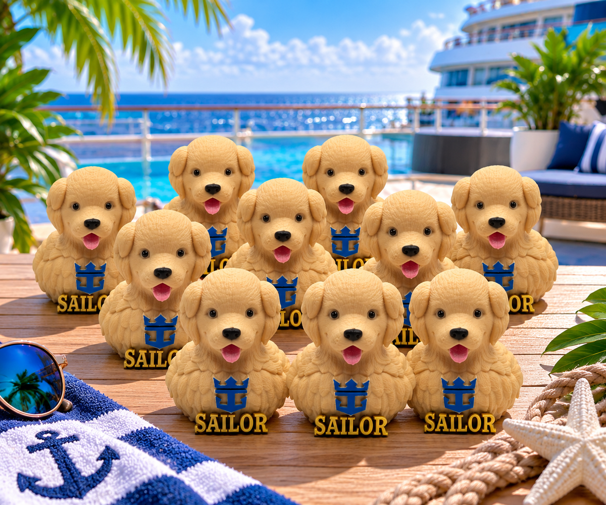 Set of 10 Star of the Seas Sailor dog ducks