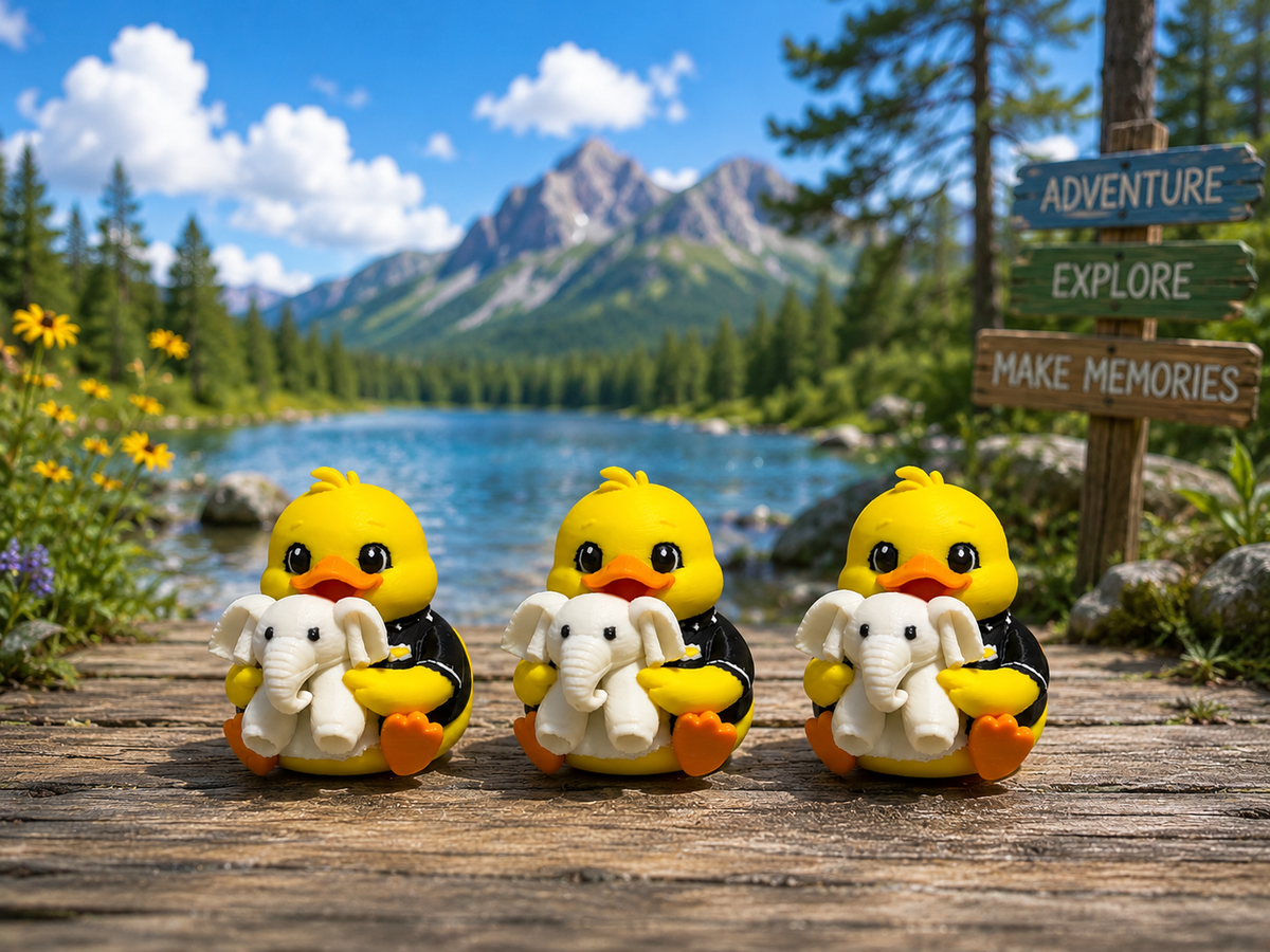 Set of 10 3D printed cruise room attendant ducks
