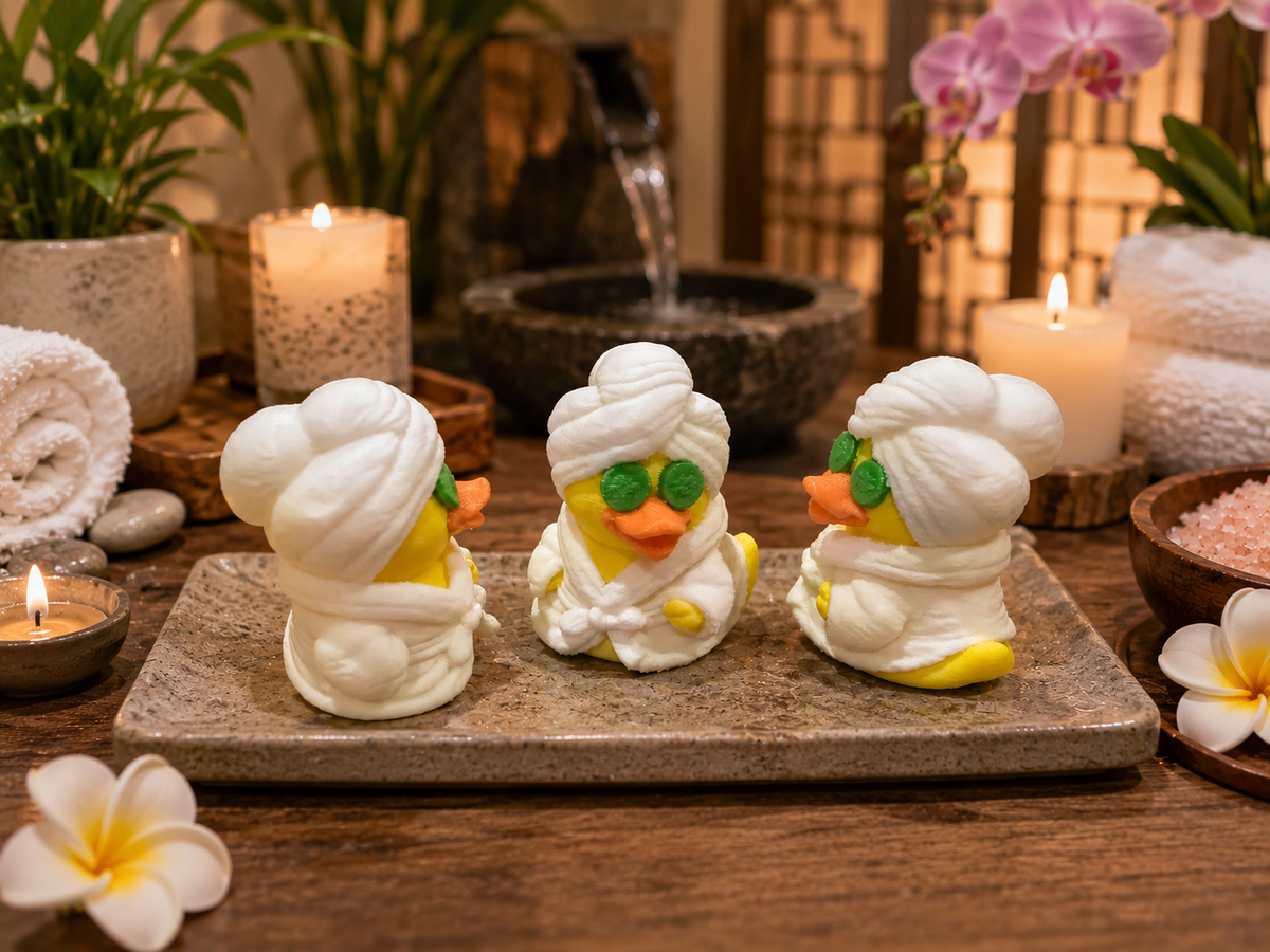 Set of 10 3D printed spa ducks