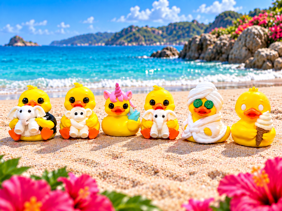 Set of 6 Shipmates and Quackmates 3D printed ducks