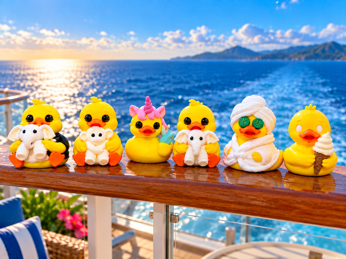 Set of 6 Shipmates and Quackmates 3D printed ducks