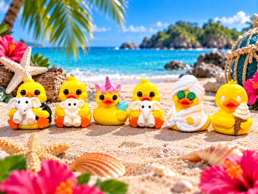 Set of 6 Shipmates and Quackmates 3D printed ducks