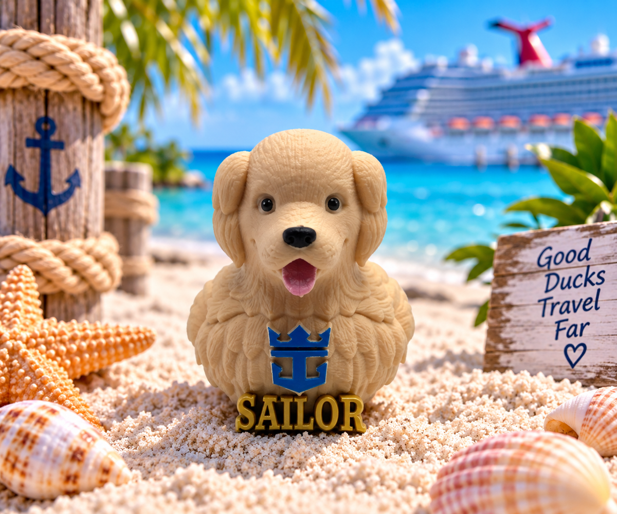 Set of 10 Star of the Seas Sailor dog ducks