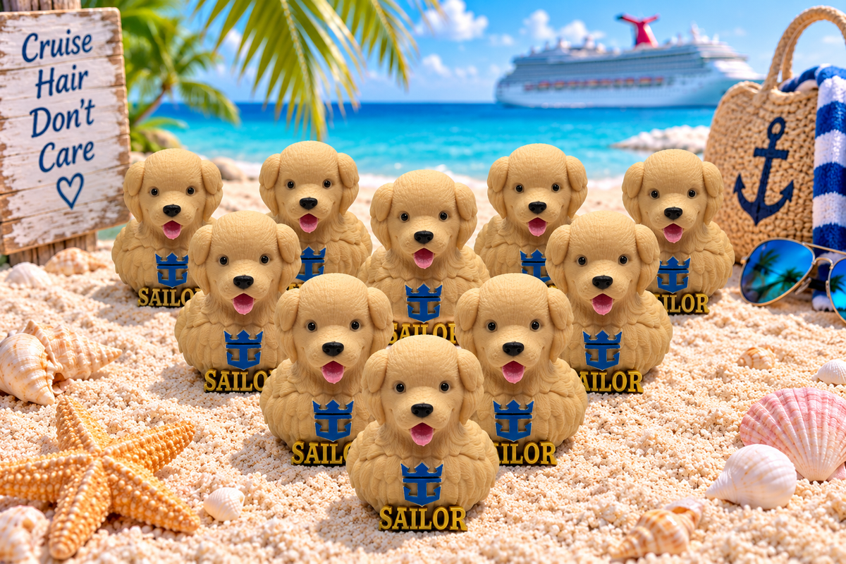 Set of 10 Star of the Seas Sailor dog ducks
