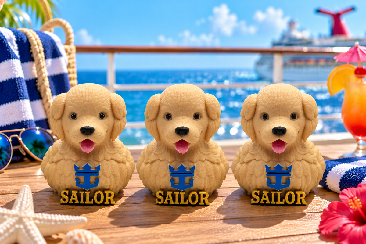 Set of 10 Star of the Seas Sailor dog ducks