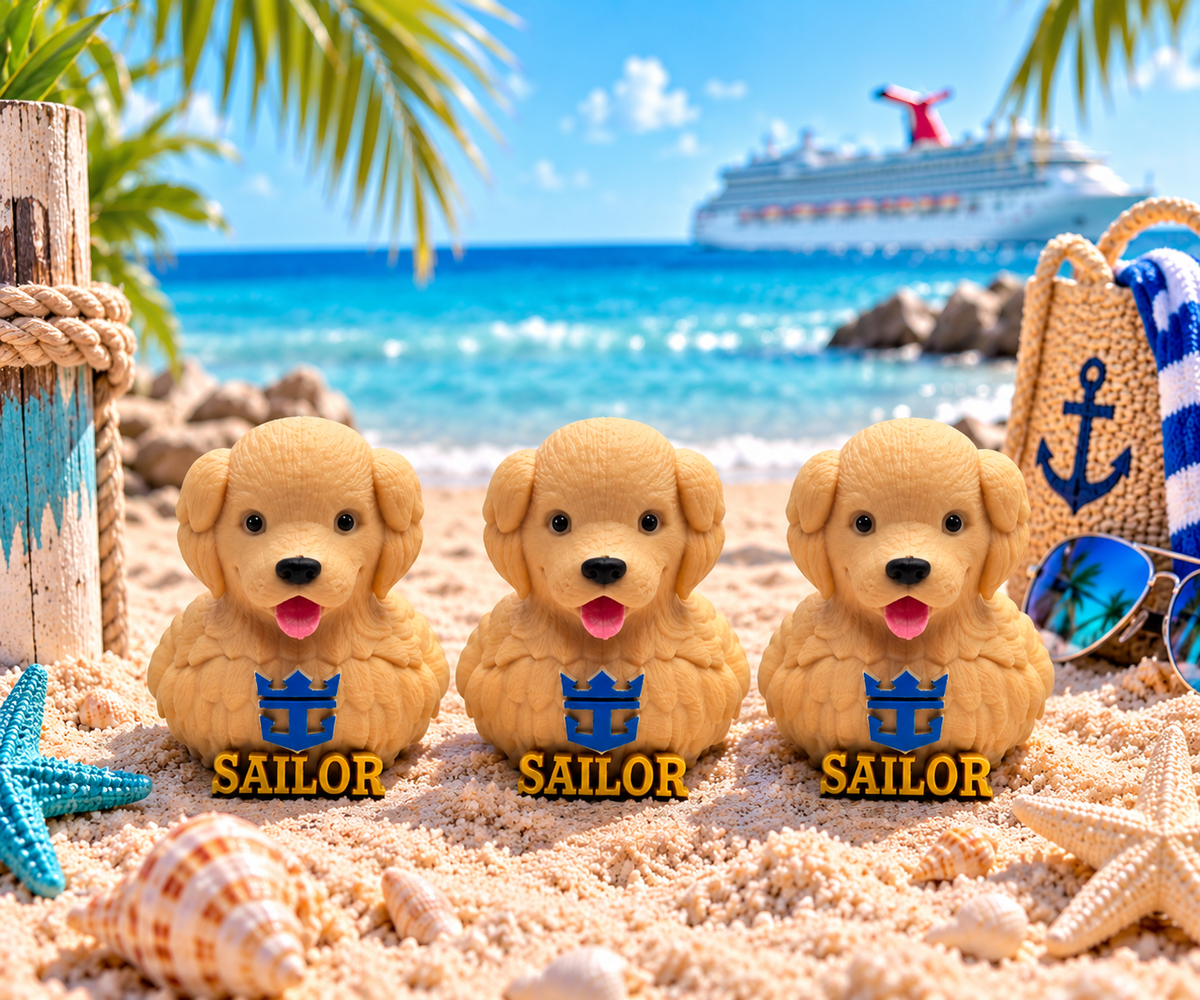 Set of 10 Star of the Seas Sailor dog ducks