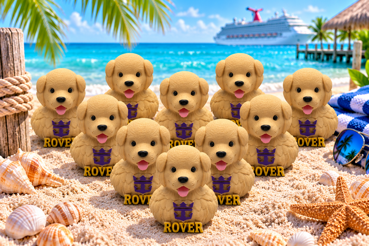 Set of 10 Icon of the Seas Rover dog ducks