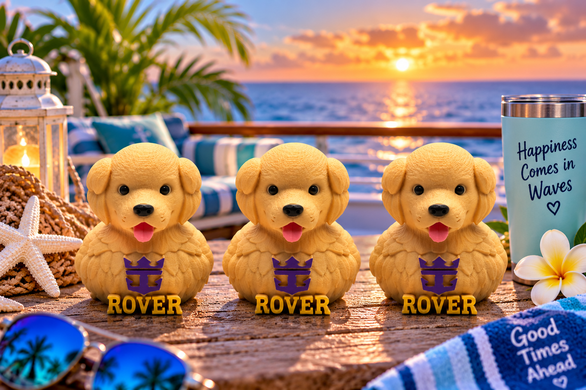 Set of 10 Icon of the Seas Rover dog ducks