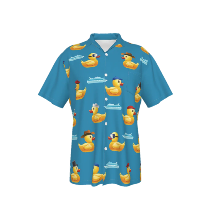 Ducky Men's Hawaiian Shirt With Pocket