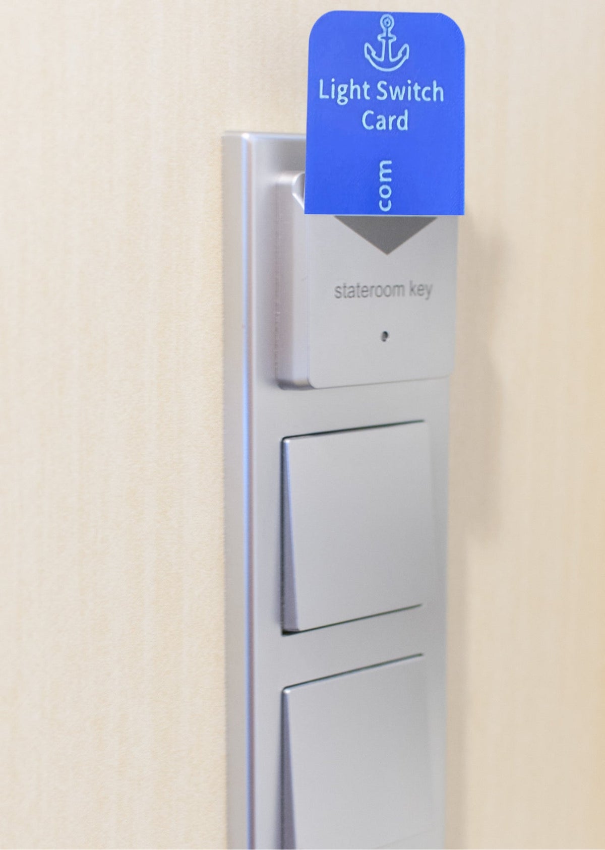 3D printed cruise cabin light switch card