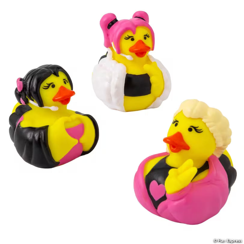 International Pop Singer Rubber Ducks, 2" - by the dozen
