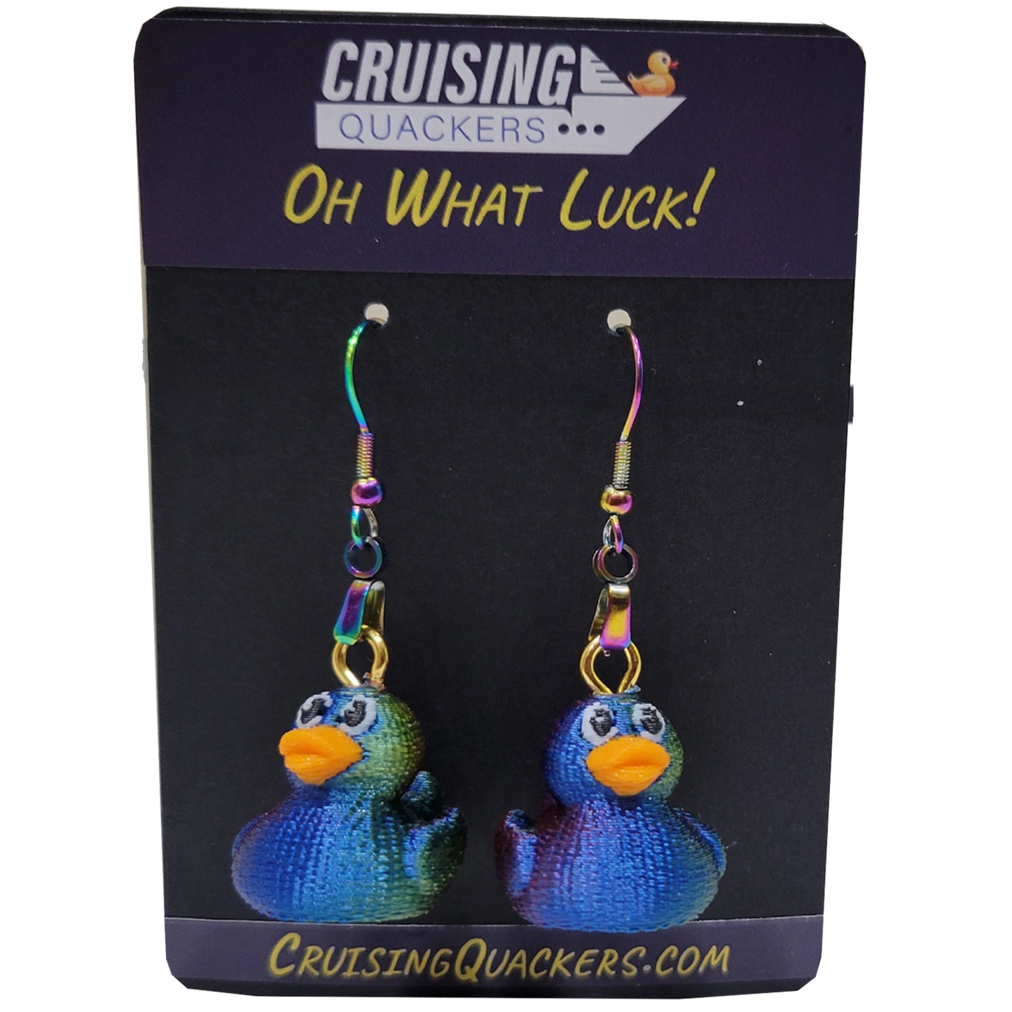 Quack Crochet Dangle Duck Earrings