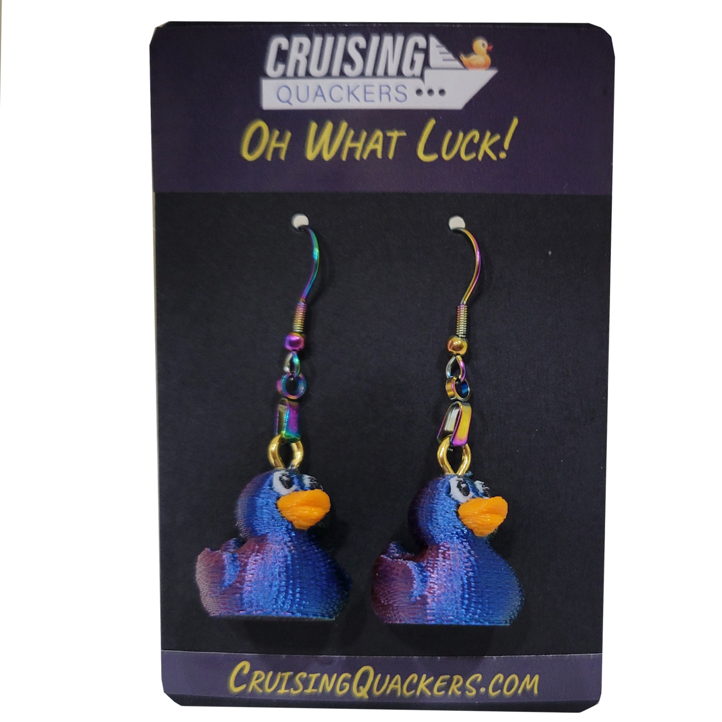 Quack Crochet Dangle Duck Earrings