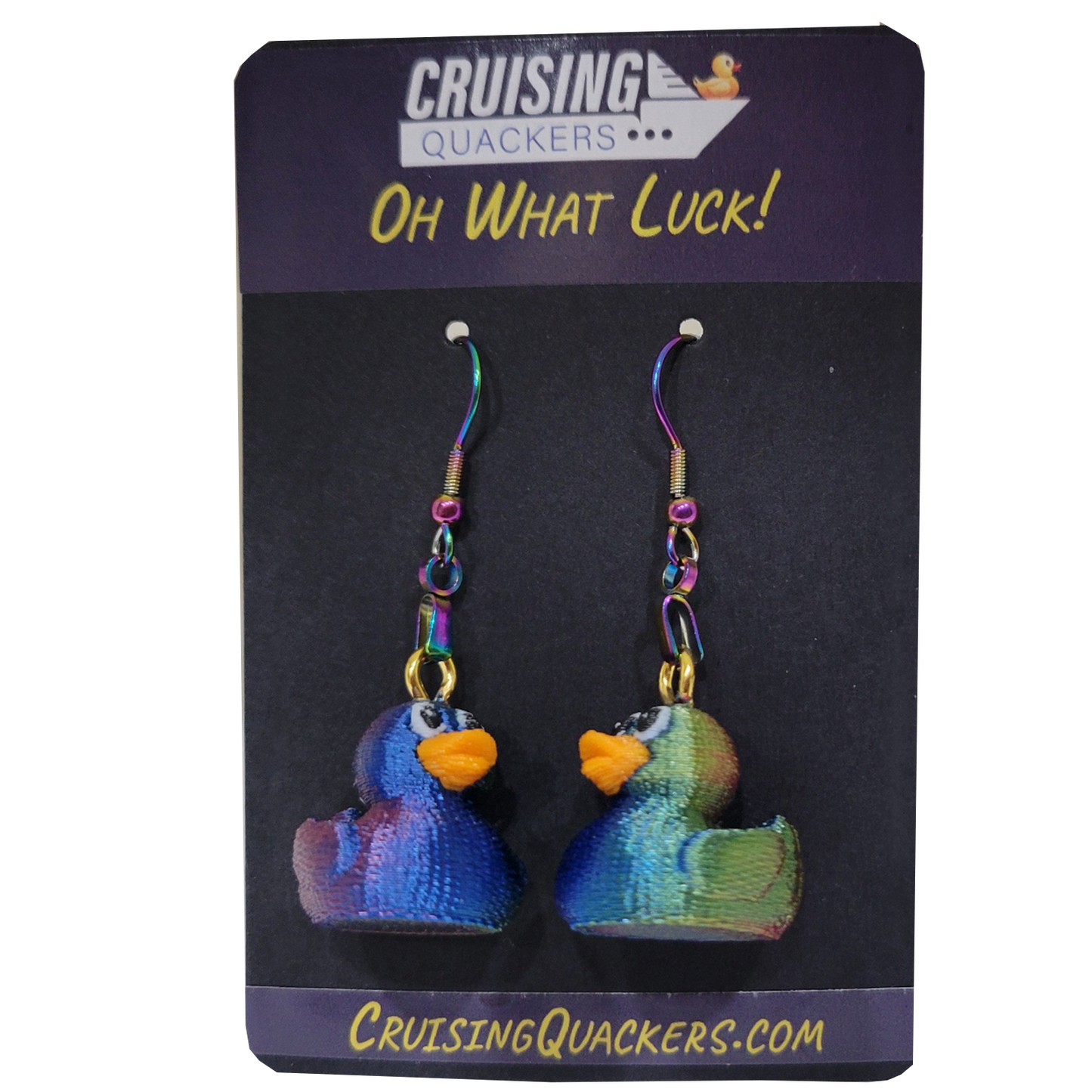 Quack Crochet Dangle Duck Earrings