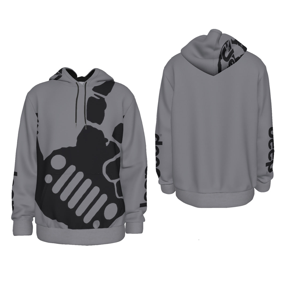 Jeep Wave Hoodie Gray-duckduckjeep-offroad-wrangler-gladiator-3d-jeep duck-custom duck-Jeep-The Quacktory-Fun Jeep Ducks-Ducks4Jeep