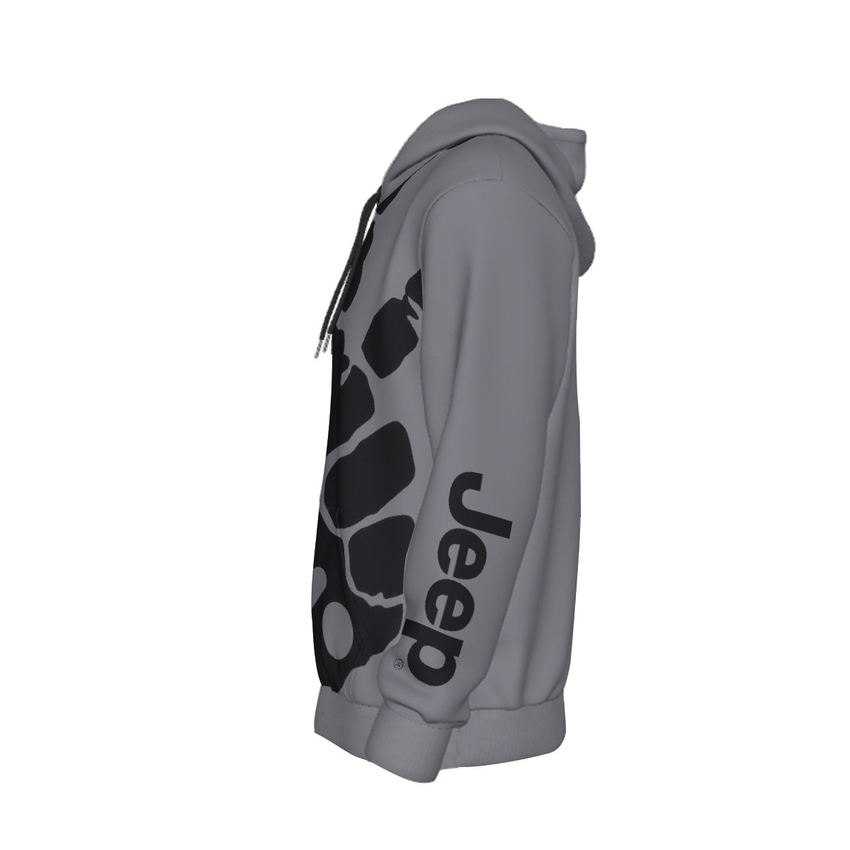 Jeep Wave Hoodie Gray-duckduckjeep-offroad-wrangler-gladiator-3d-jeep duck-custom duck-Jeep-The Quacktory-Fun Jeep Ducks-Ducks4Jeep