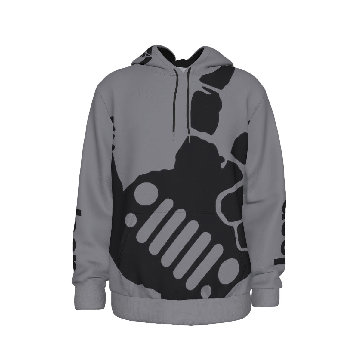 Jeep Wave Hoodie Gray-duckduckjeep-offroad-wrangler-gladiator-3d-jeep duck-custom duck-Jeep-The Quacktory-Fun Jeep Ducks-Ducks4Jeep