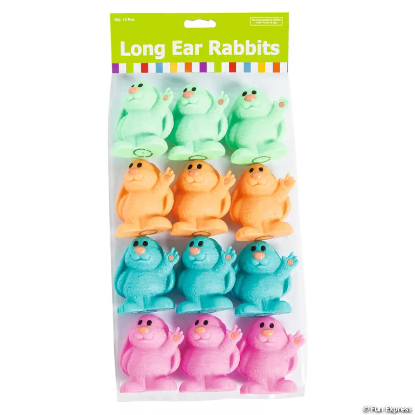3" Mini Bright Color Vinyl Long Ear Rabbits