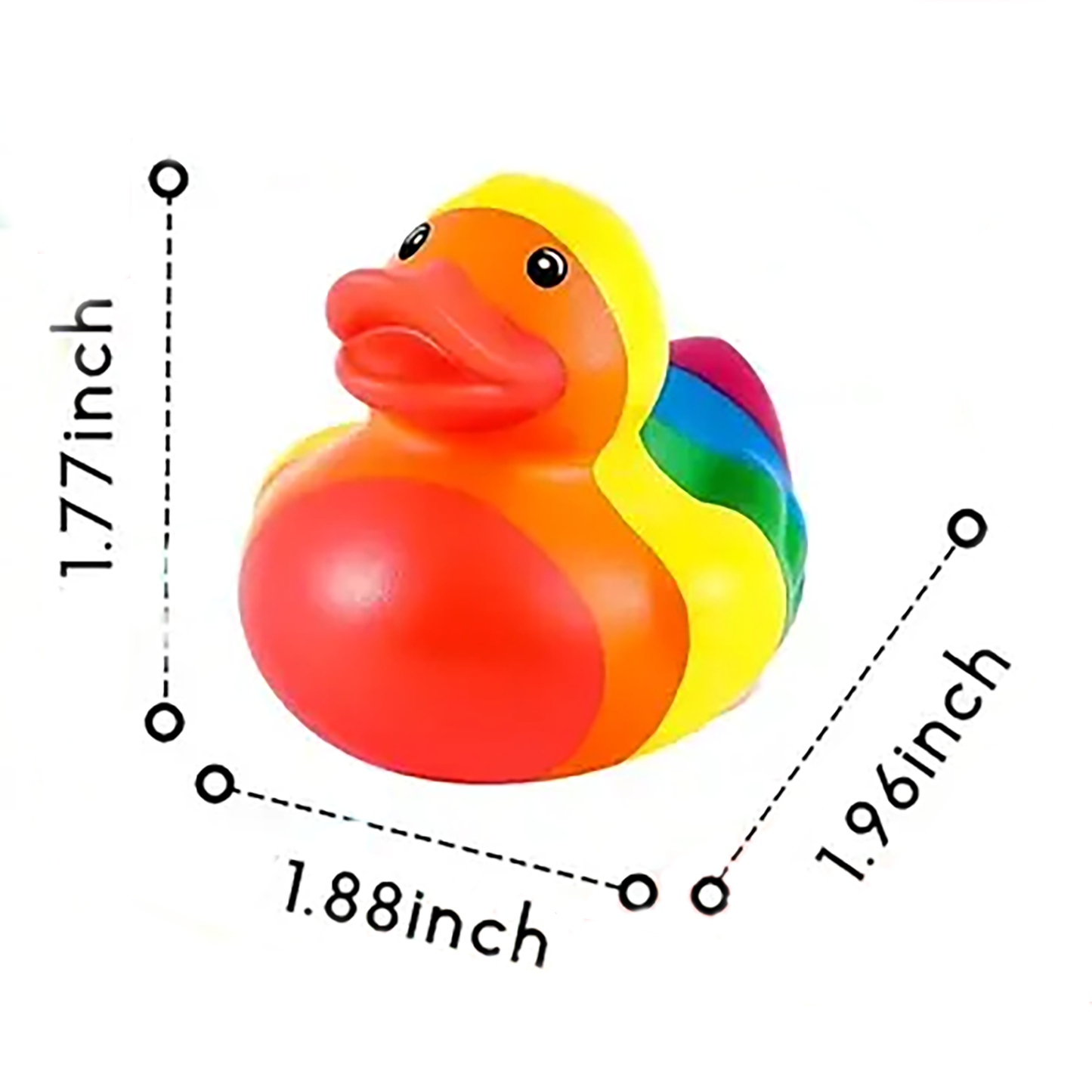Rainbow Rubber Ducks - by the dozen