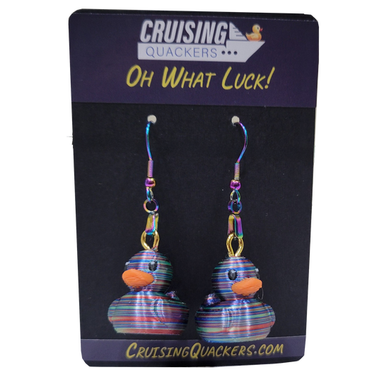 Colorwave Dangle Duck Earrings