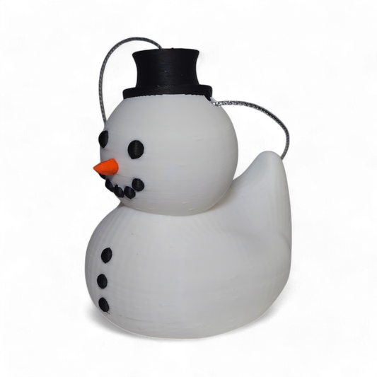 Frosty Quackers - - 3D Printed Christmas Duck and Ornament