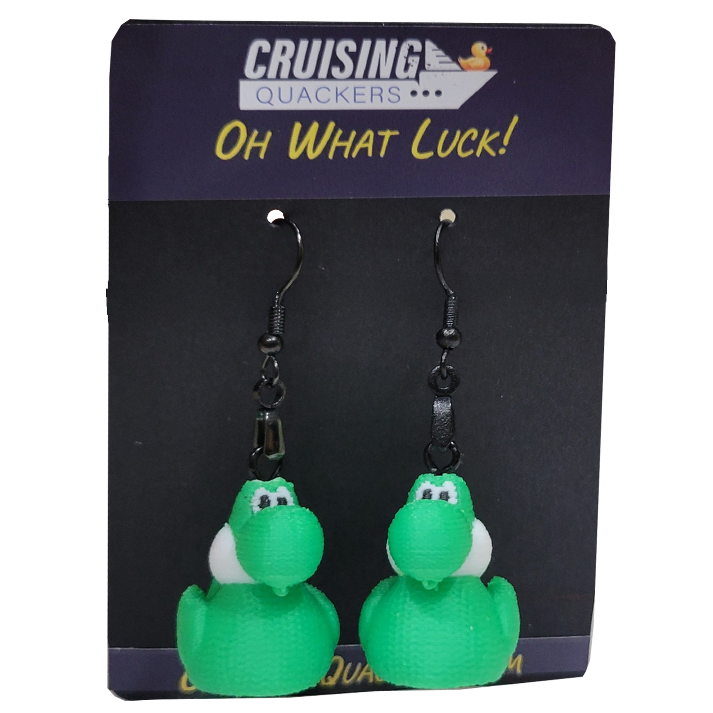 Yoshi-Inspired Dangle Duck Earrings