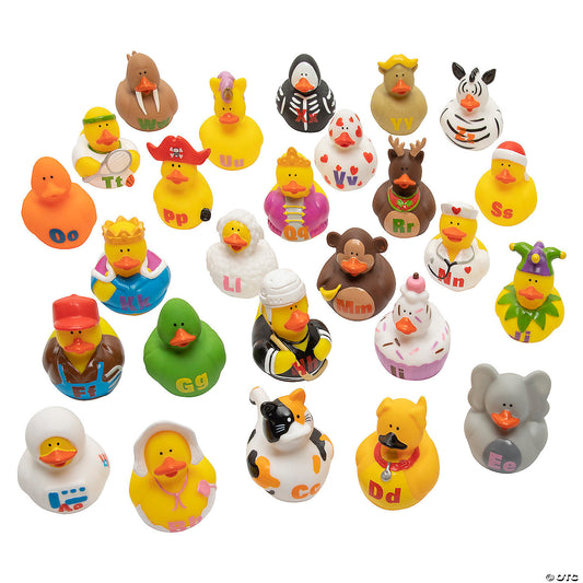 ABCs Rubber Ducks, 2" - 26