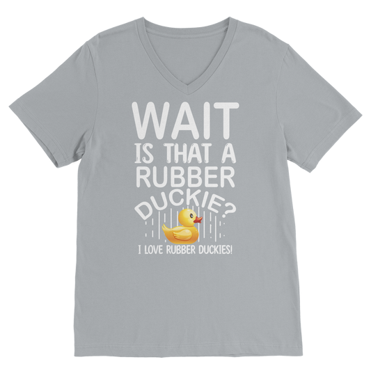 Wait! Is That a Rubber Duckie? Classic V-Neck T-Shirt