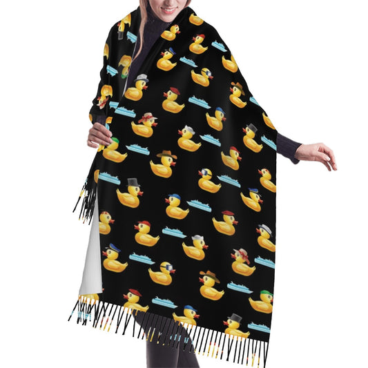 Just Ducky Warm Fringed Scarf