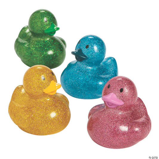 Glitter Rubber Ducks, 20 pack