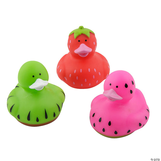 Summer Fruits Rubber Ducks - by the dozen