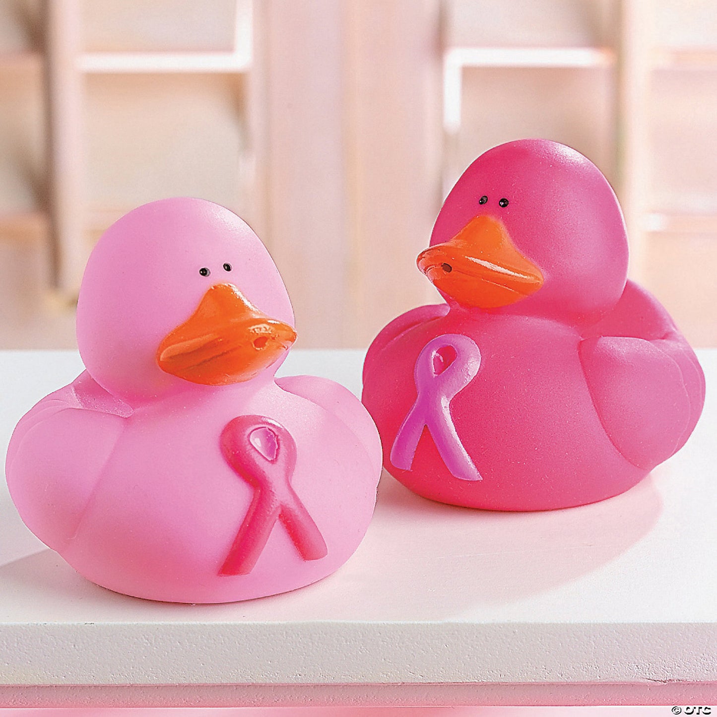 Breast Cancer Awareness Pink Ribbon Rubber Ducks - Set of  120